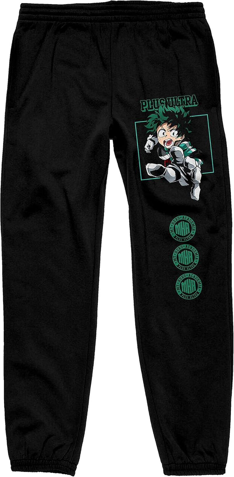 My Hero Academia Anime Deku and plus Ultra Men'S Black Sweatpants