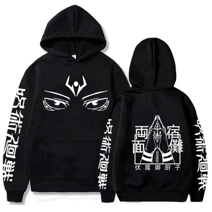 Anime Jujutsu Kaisen Hoodie Men Ryomen Sukuna Print Unisex Hoodie Pullovers Tops Winter Harajuku Long Sleeve Hooded Sweatshirt