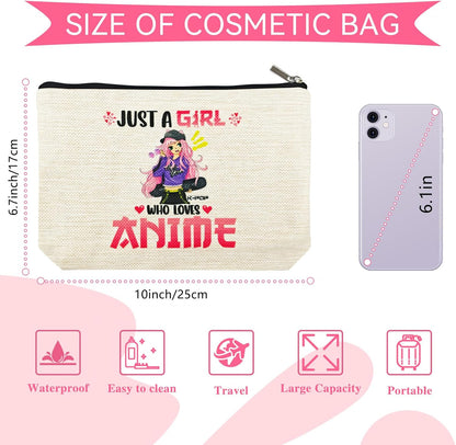 Anime Gifts for Women & Girls - Birthday Decorations, Merch Makeup Bags, Party Favors & Travel Cosmetic Pouches