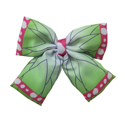 Anime Cosplay Bowknot Hair Ring Nezuko Zenitsu Tanjirou Inosuke Kawaii Fans Collection Hair Accessories