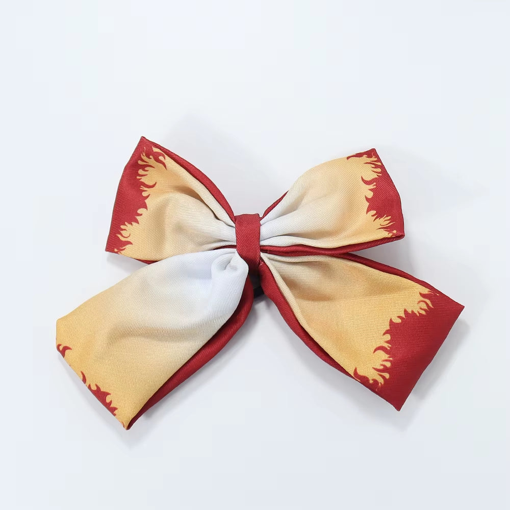 Anime Cosplay Bowknot Hair Ring Nezuko Zenitsu Tanjirou Inosuke Kawaii Fans Collection Hair Accessories