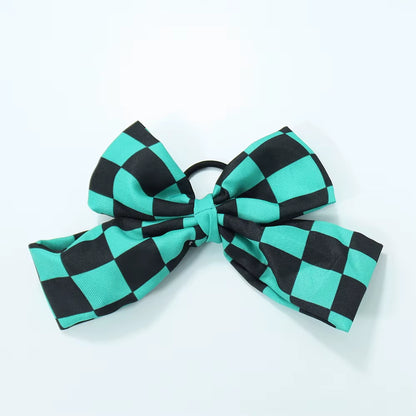 Anime Cosplay Bowknot Hair Ring Nezuko Zenitsu Tanjirou Inosuke Kawaii Fans Collection Hair Accessories