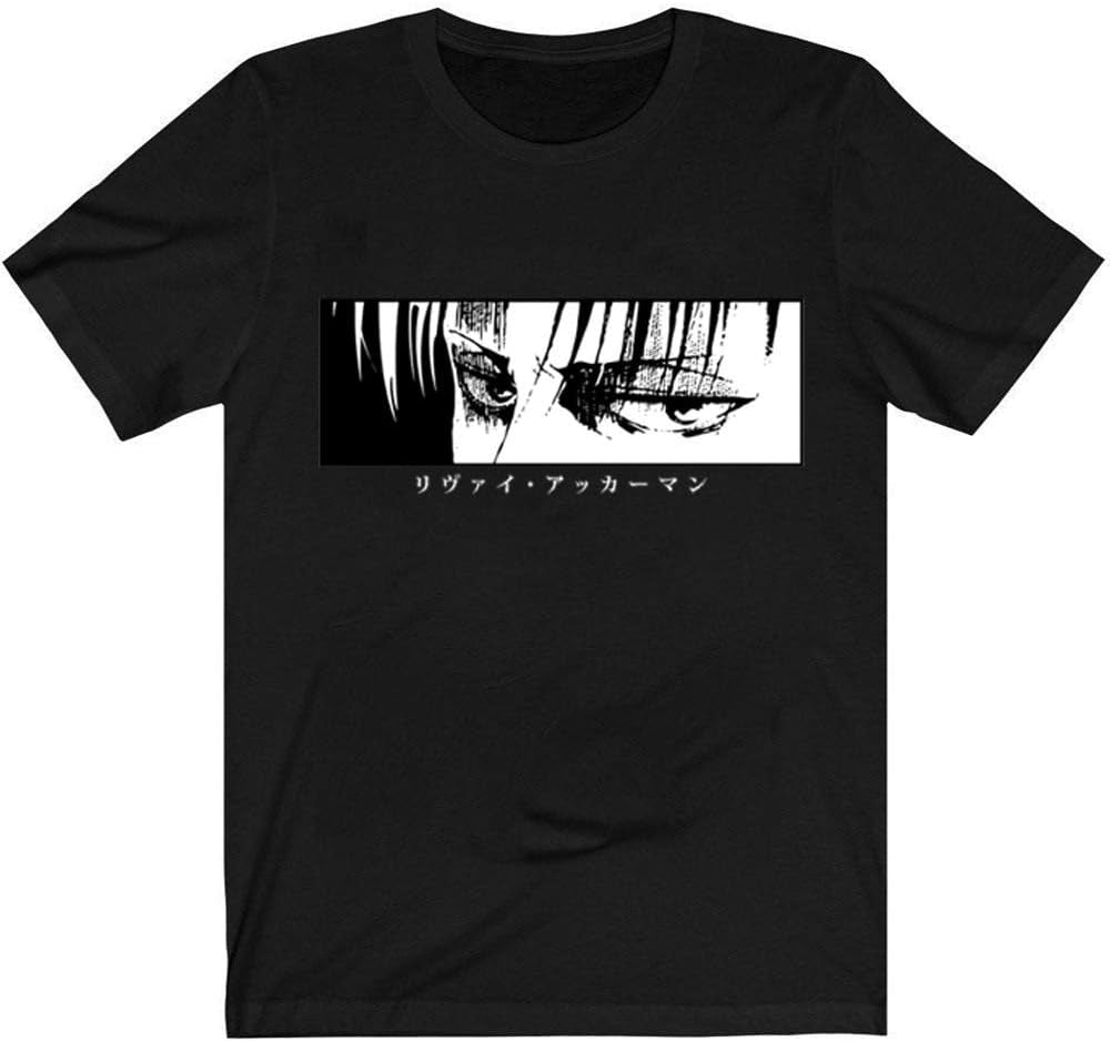 Attack Titan Novelty Anime Print Summer Fashion T-Shirt for Men'S,Black,Xl