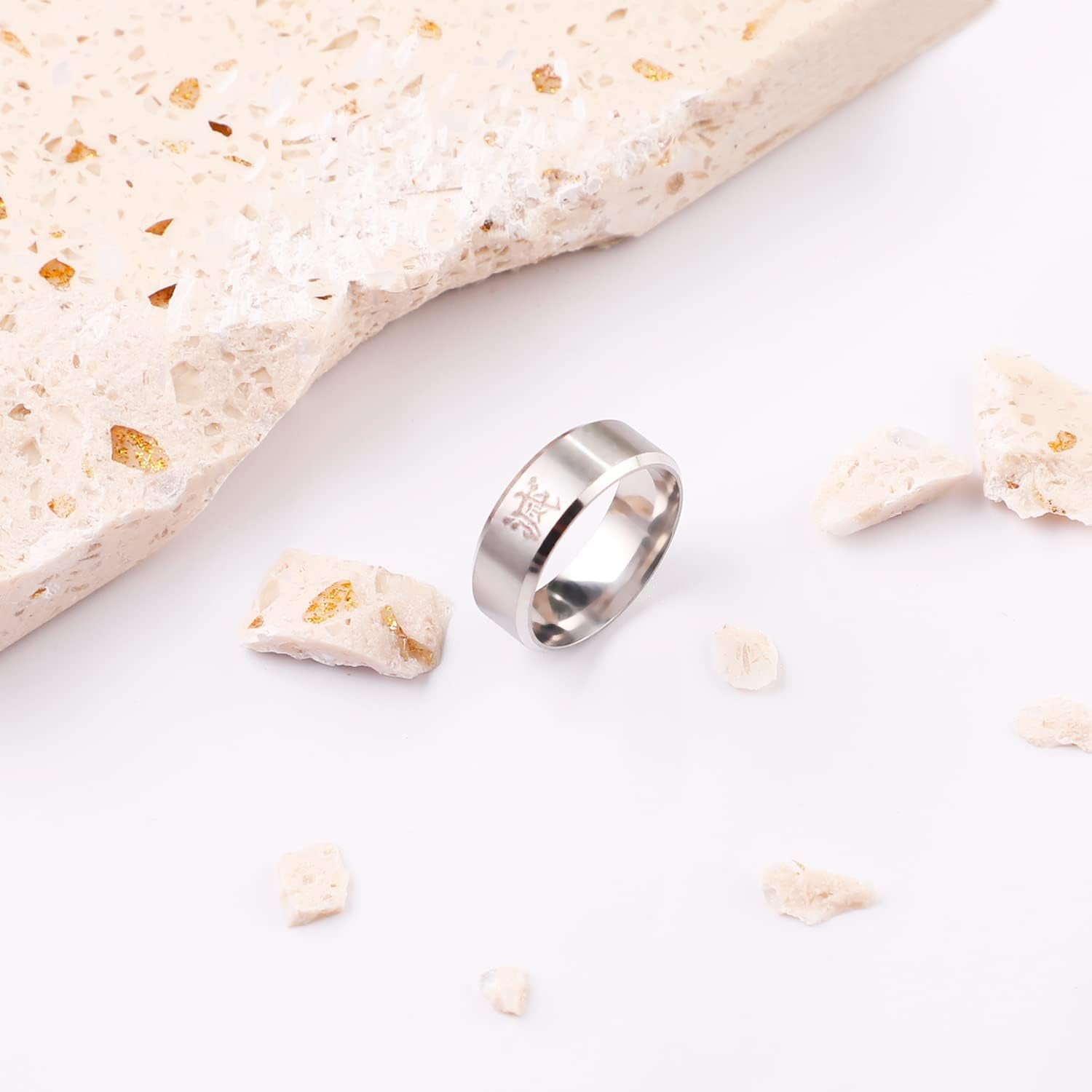 4 Pcs Demon Slayer Rings Set Anime Rings Demon Slayer Cosplay Jewelry (10)